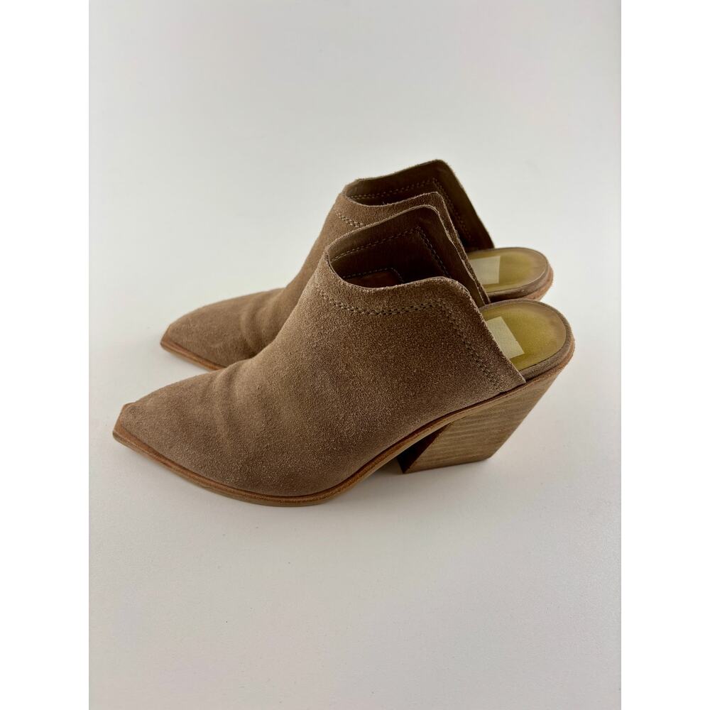 Dolce Vita Brown Suede Pointed Toe Mule Heels Size 7.5 - Picture 4 of 8